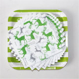 Green Deer Printed Party Paper Tableware Napkin