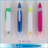 Fluorescence Popular Ball Pen with Highlighter