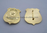 Gold Uniform Lapel Pin with Safety Pin Clutch (AS-CZ-LP-061204)