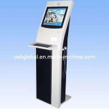 Free-Standing Touchscreen Internet Kiosk With Keyboard and Coin Acceptor, Self-Service Internet Kiosk With Phone Handset (OSK1132)