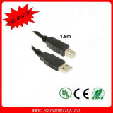 USB B Male to USB Male Data Cable - Black