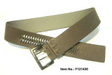 Fishbone Style Leather Belt