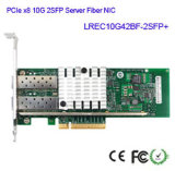 Intel 82599EB PCI-E X8 10G 10Gbe 10Gbps 2 SFP+ Port Fiber Server, Network Adapter Card (LREC9802BF-2SFP+)