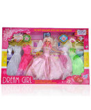 Nice Doll Toy Children Gift with 6 Sets of Beautiful Dress