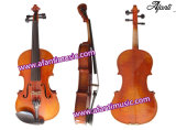 High-Quality, Hand-Made, Solid Wood, Handwork Copal Paint Violin (AVL-019)