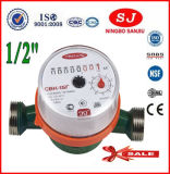 Single Jet Dry Dial Brass Body Class B Hot Water Meter