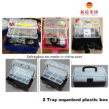 2-Tray Black Assorment Fishing Tackle Boxes