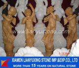 Yellow Marble Figure Carving