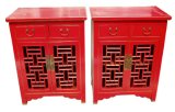 Style Red Lacquer Cabinets