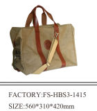 European Style Canvas/Genuin Leather Travel Bag/Men's Tote Bag (FS-HBS3-1415A)