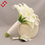 Artificial Faux PU Material Calla Lily Bouquet for Wedding Decor