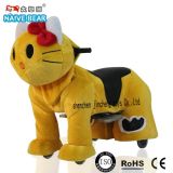 Yellow Hello Kitty Plush Electric Toy Car for Kids