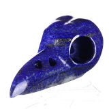 Natural Lapis Lazuli Carved Bird/Raven Skull Pendant Carving #7D67, Crystal Healing