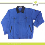 Custom Blue Print Jacket Nylon Uniform with Pocket (UJ-007)