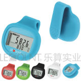 Water Resistant 3D Pedometer with Protective Rubber Skin Cover (PD1055)