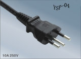 Brazil Inmetro Certified Three Prong Power Cord Plug