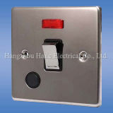 British Standard 20AMP Double Pole Switch with Neon
