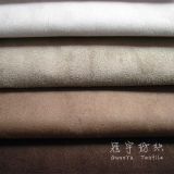 Faux Suede Fabric for Home Textile with Woven Backing