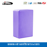 Purple Sturdy Foam Yoga Block with Shrink Film