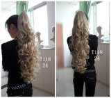 Whosale Claw Clip Long Curly Ponytails Synthetic Hair Pieces Extension