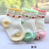 Baby Girl Plain Cotton Socks with Frill