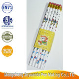 New Type Animal Printting 10 PCS Wooden Pencil with Color Eraser Non Toxic for Kids