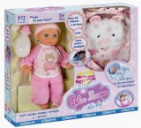 14-Inch Lovely Multifunction Sleeping Dolls with Accessories Set (B250)