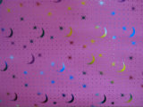 Moon Colorful Gold Printing Polyester Fabric