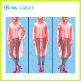 Emergency Disposable Pink PE Raincoat with Elastic Sleeve