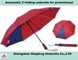 Auto Open 2 Fold Umbrella, 28inch 2 Folding Promotional Umbrella