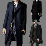 Men Slim Trench Coat Winter Outwear Long Jacket Overcoat