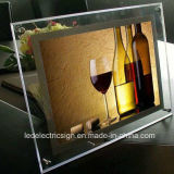 Crystal Slim LED Panel Light Box Acrylic Counter Top Photo Frame