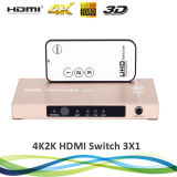 3 Way HDMI Switcher with Ultra HD (UHD) UK and Full HD 1080P Upported