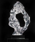 Hand Blown Transparant Abstract Decorative Resin Sculpture