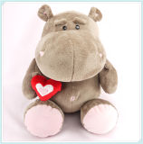 Red Heart Hippo Toy Valentine Plush Toys