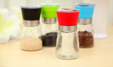 Glass Pepper Grinding Mill Bottle with Colorful Plastic Cap (PPC-PSB-89)