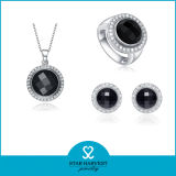 High Quality Handmade 925 Sterling Silver Jewelry Set with CZ (J-0005)