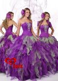 Two Color Strapless Quinceanera Dress (QD1221)