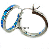 Silver Opal Earring Jewelry (YE00040)