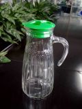 Water Glass Jug with Cap and Decoration