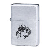 Chrome Brushed Printed Smoking Oil Lighters Wenzhou Xf9014G