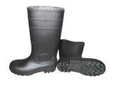 PVC Rain Boot, Black Upper/Black Sole, CE Approval