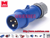 16A 2p+PE IP44 Industrial Plug (MN1301)