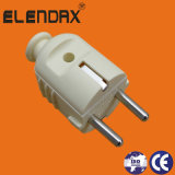 European Style Straight Shape Electric 2 Pin Power Plug (P7053)