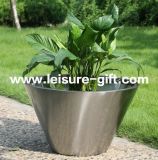 Fo-9013 Round Bowl Stainless Steel Planter for Garden Decorate