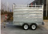 Hot Galvanized Box Trailer with Wesh Cage