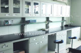 Lab Wall Bench with Cupboard and Reagent Shelf