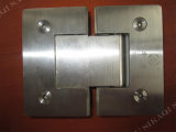Glass Hinge with Brushed Nickel Finsh