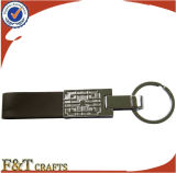 High End Cheap Custom Blank Leather Metal Keychain (FTKC9142J)