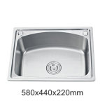 Promotional Ss201 Stainless Steel Single Bowl One Piece Kitchen Sink (YX5338)
